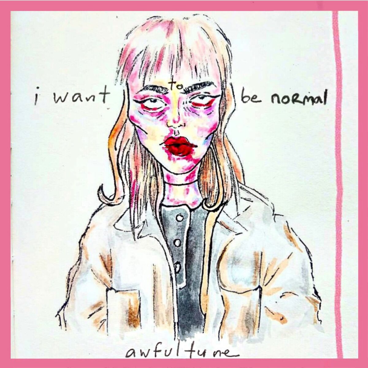 Album cover of i want to be normal