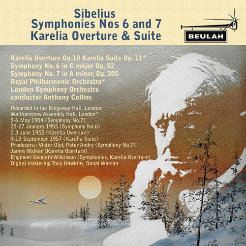 Sibelus Symphonies No. 6 and 7, Karelia Overture and Suite sleeve