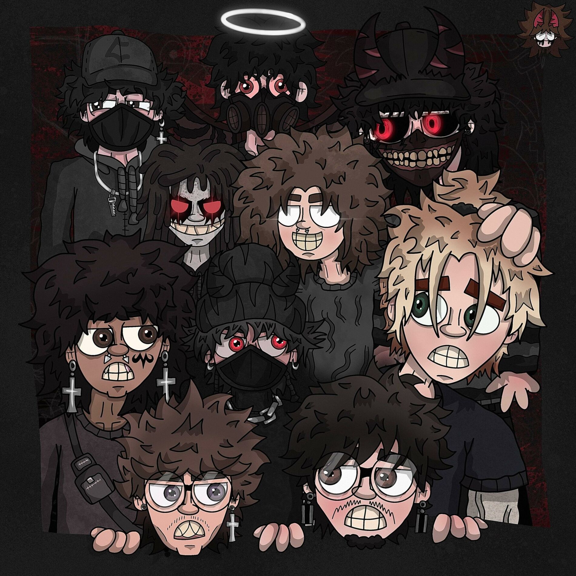 Album cover of Intrusive Thoughts (feat. TwentyTwo5, WXSTED, Lathe, SenpaiBXC, S!XBLADES, Gorygemini, Whytylxr, VESSEL, NOVÂFLED & Sh4rd)