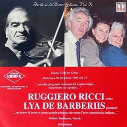 Cover of Archivio del Teatro Ghione, Volume 10; Ruggiero Ricci & Lya De Barberiis (Live recdorings, 1995)