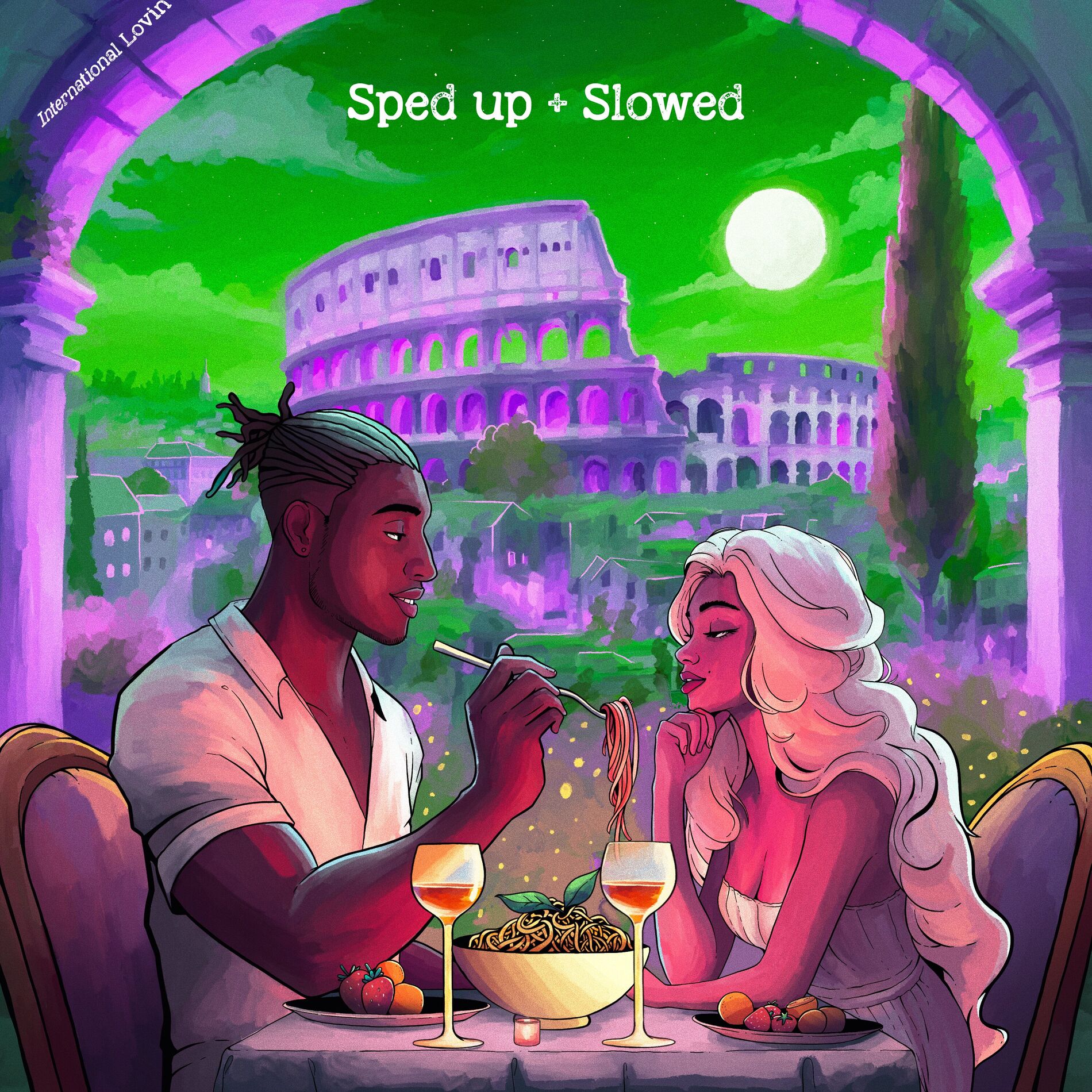 Album cover of International Lovin (Sped Up + Slowed)