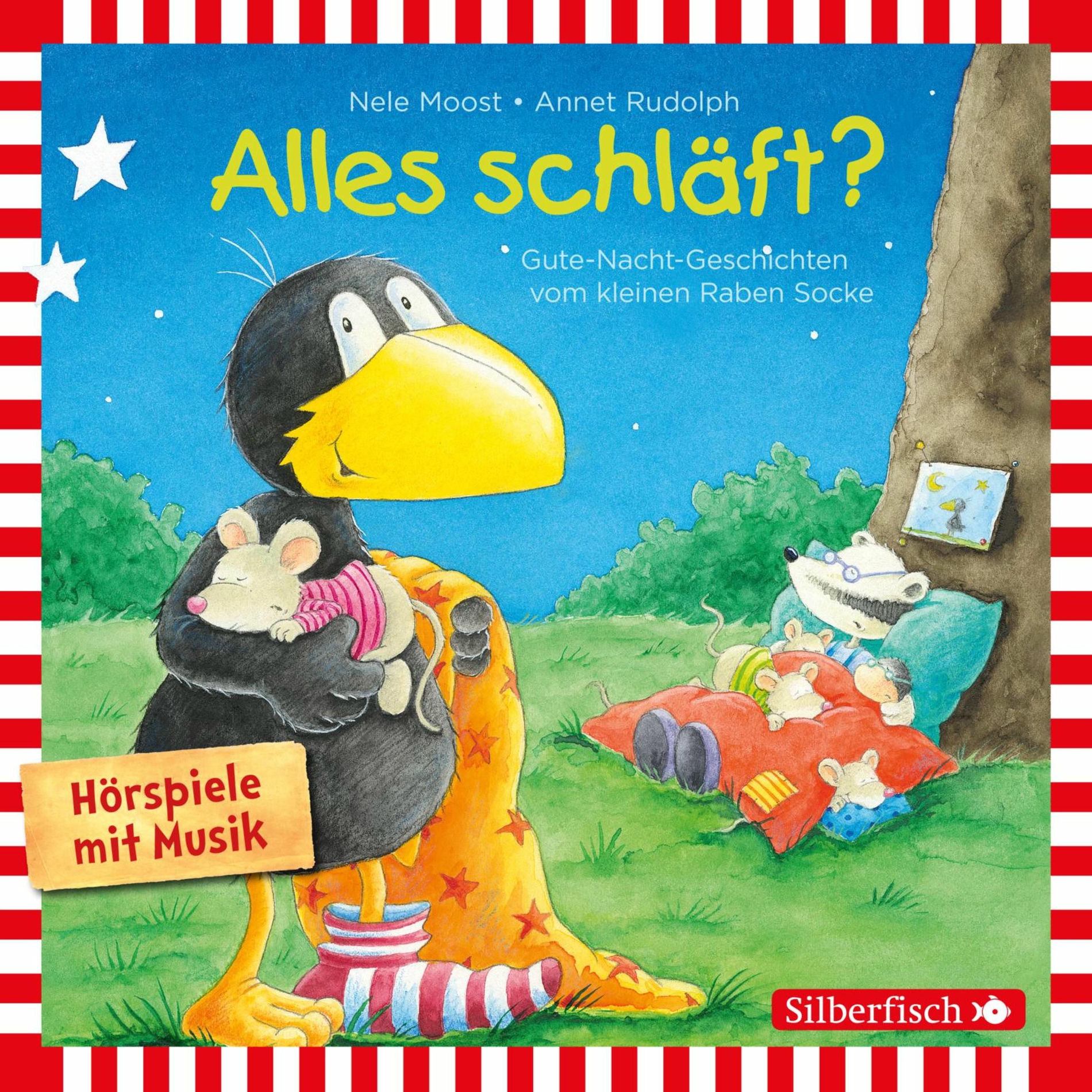 Album cover of Alles schläft? (Alles ohne Ende!, Alles Monster!, Alles verbummelt!, Alles besser!) (Der kleine Rabe Socke) (Gute-Nacht-Geschichten vom kleinen Raben Socke)