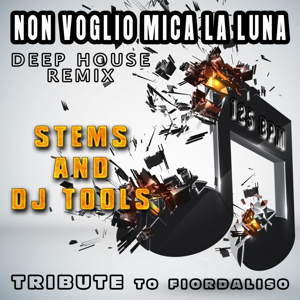 Album cover of Non voglio mica la luna : Deep House Remix, Stems and DJ Tools, Tribute to Fiordaliso (125 BPM)