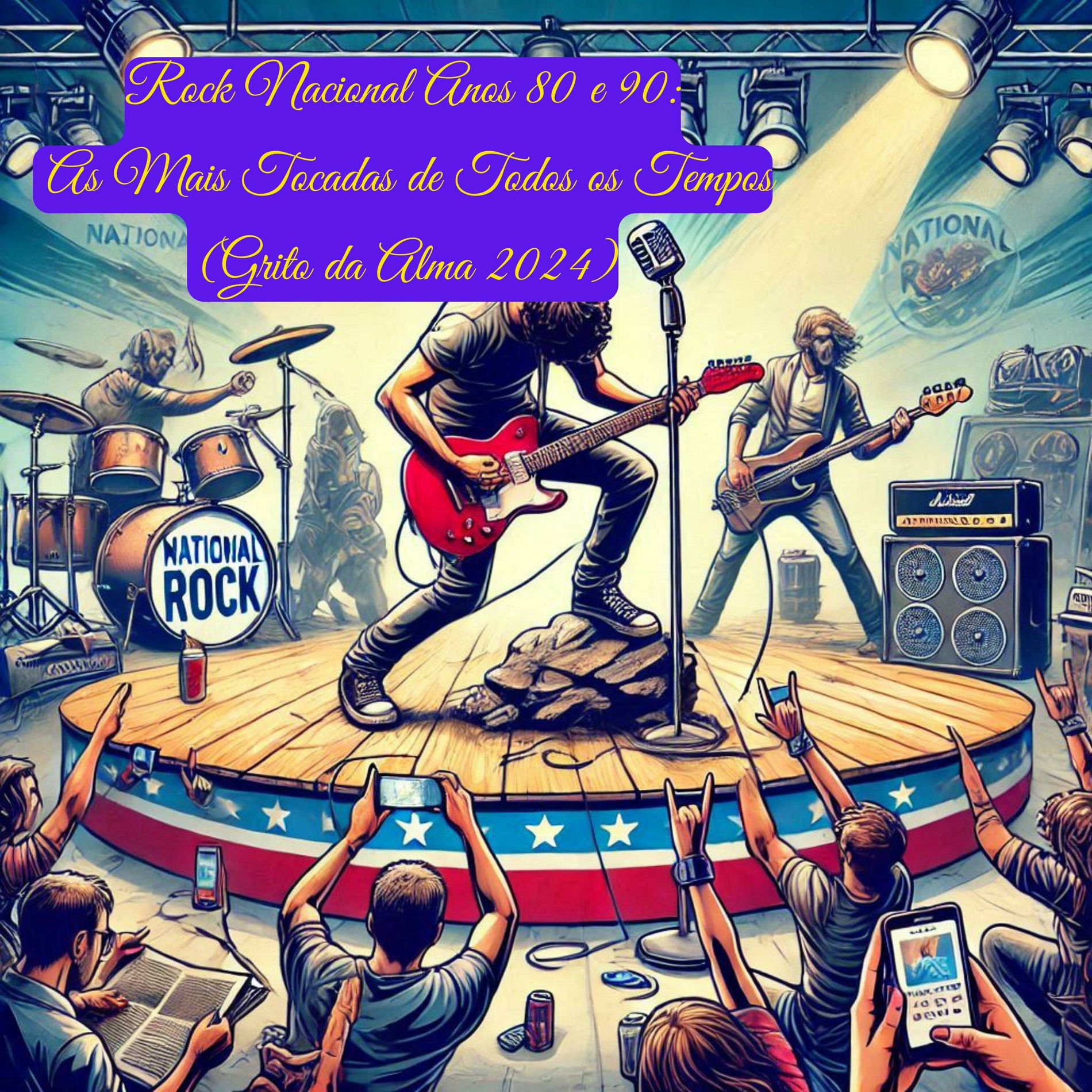 Album cover of Rock Nacional Anos 80 e 90: As Mais Tocadas de Todos os Tempos (Grito da Alma 2024)