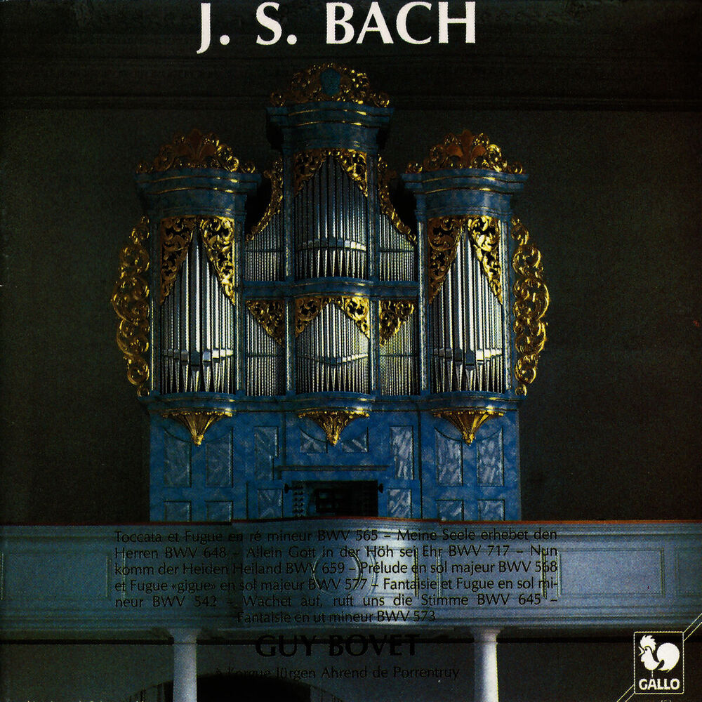 Picture of Bach: Guy Bovet à l'orgue Jürgen Ahrend de l'ancienne église des Jésuites à Porrentruy