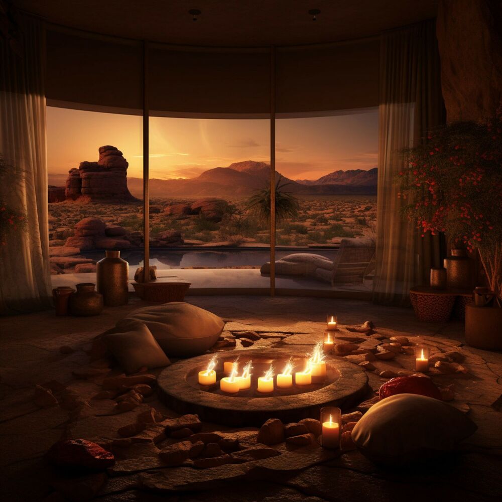 Picture of Ember Caress: Spa Massage Fireside Symphony
