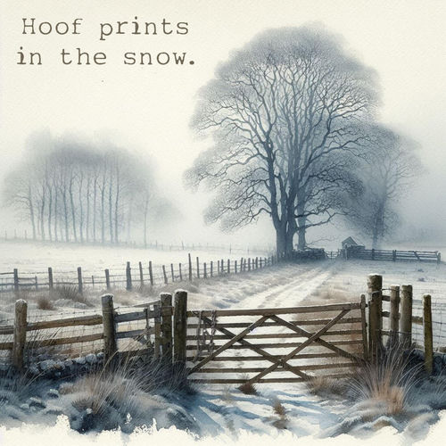 Hoof Prints in the Snow sleeve