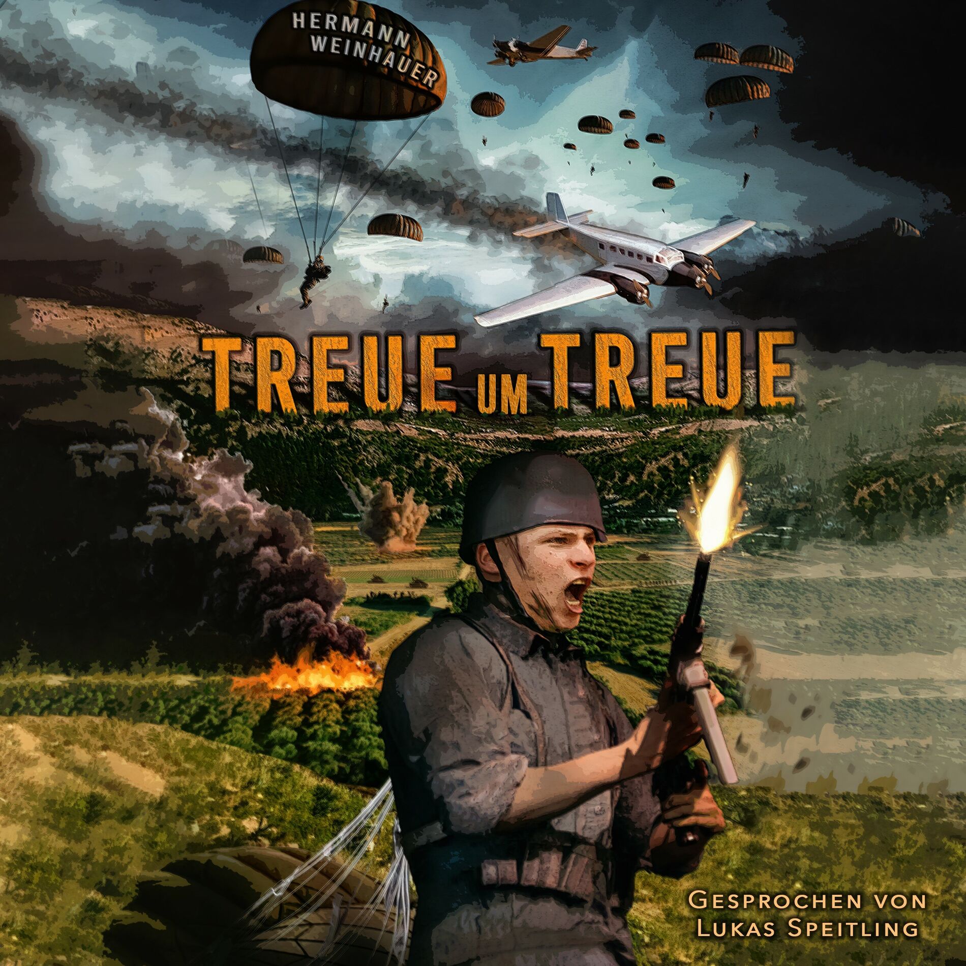 Album cover of Treue um Treue: Von der Schlacht um Kreta bis in die Ardennen - Deutsche Fallschirmjäger an allen Fronten im 2. Weltkrieg
