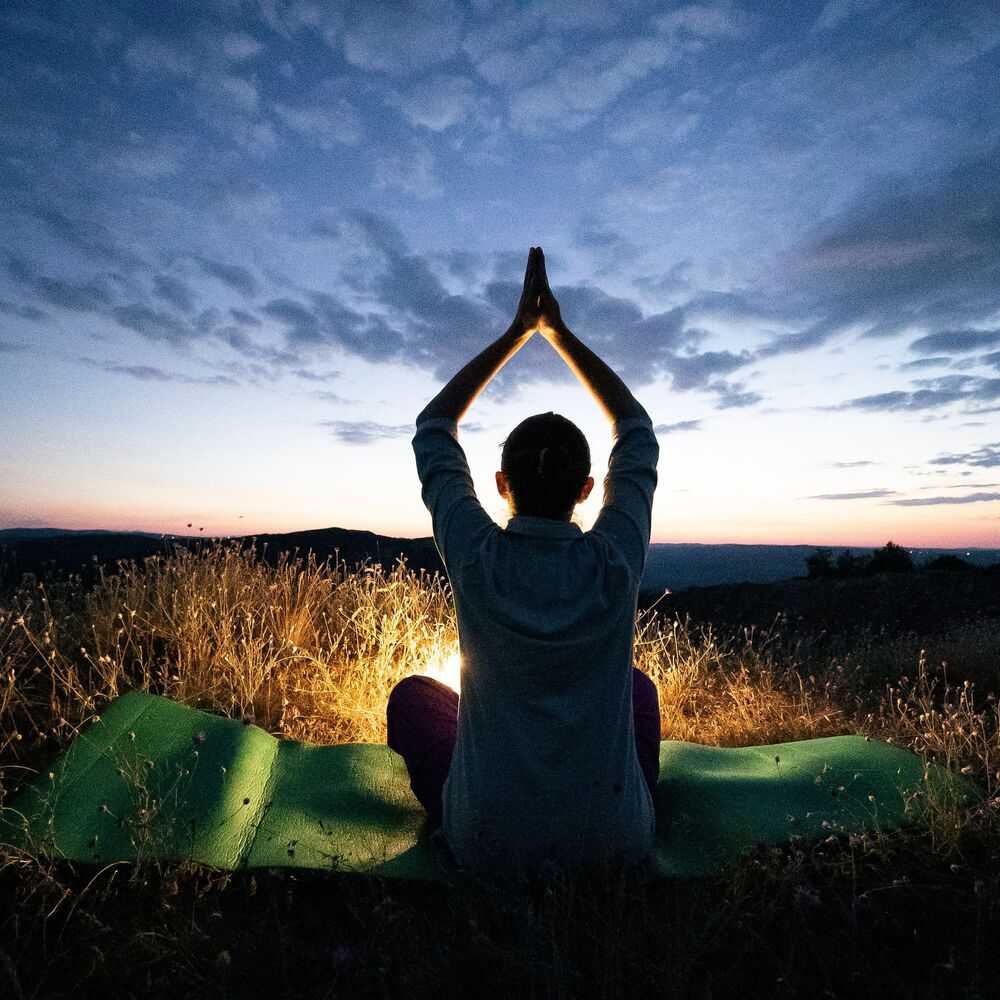 Picture of Serene Nature's Nocturne: Tranquil Crickets at Night Yoga Ambiance
