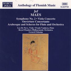 Cover of Maes: Symphony No. 2 / Viola Concerto / Ouverture Concertante / Arabesque and Scherzo