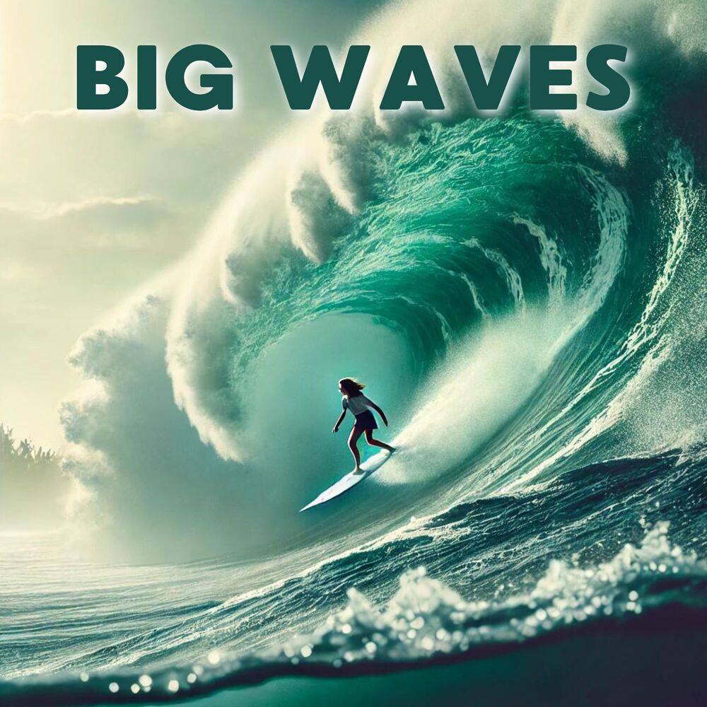 Picture of Big Waves: Sunny Surf Chill on the Beach