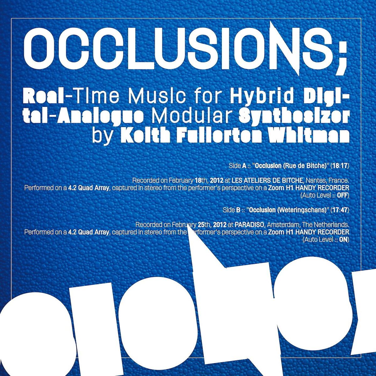 Album cover of Occlusions