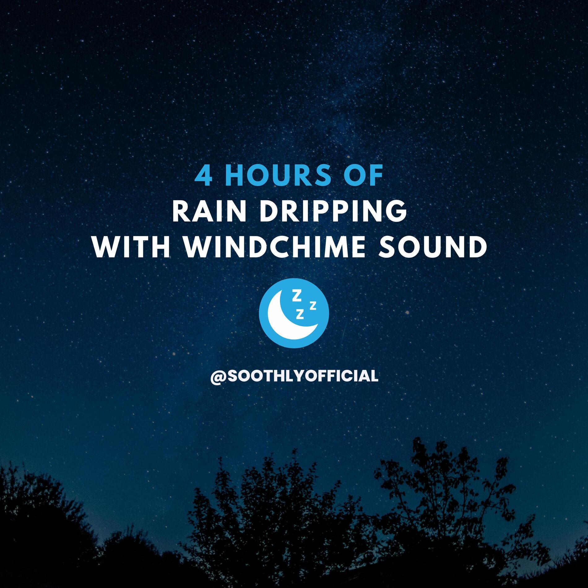 Album cover of 4 Hours of Rain Dripping with Wind Chime Sound for Sleeping and Relaxation