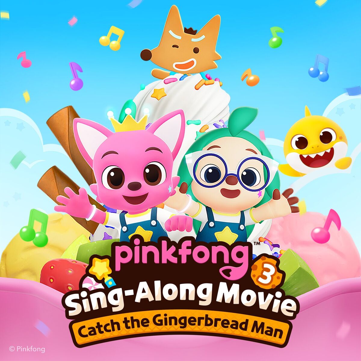 Album cover of Pinkfong Sing-Along Movie 3: Catch the Gingerbread Man