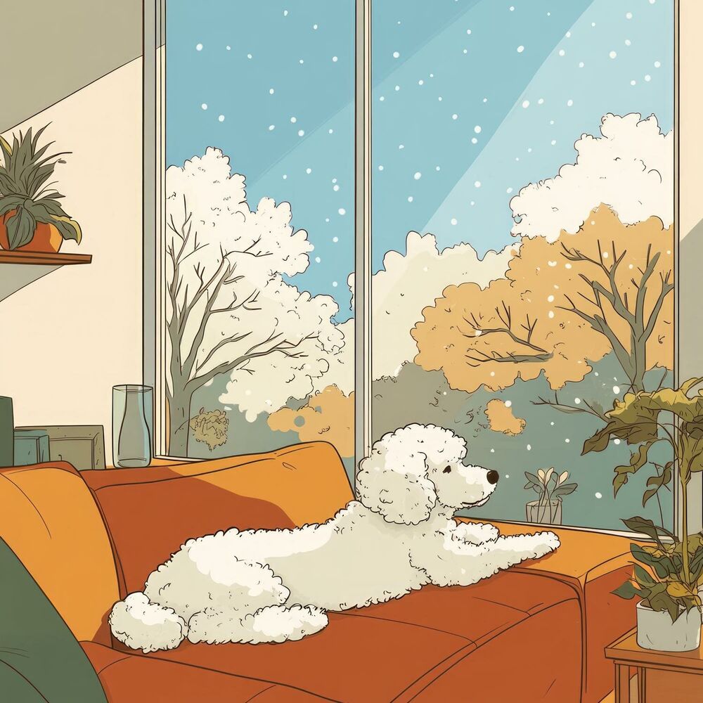 Picture of Celestial Pawprints: Dogs' Resting Space