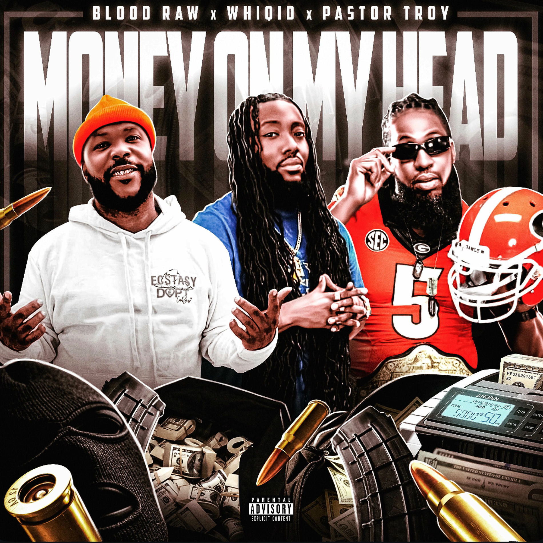 Album cover of money on my head (feat. Pastor Troy & Blood Raw)