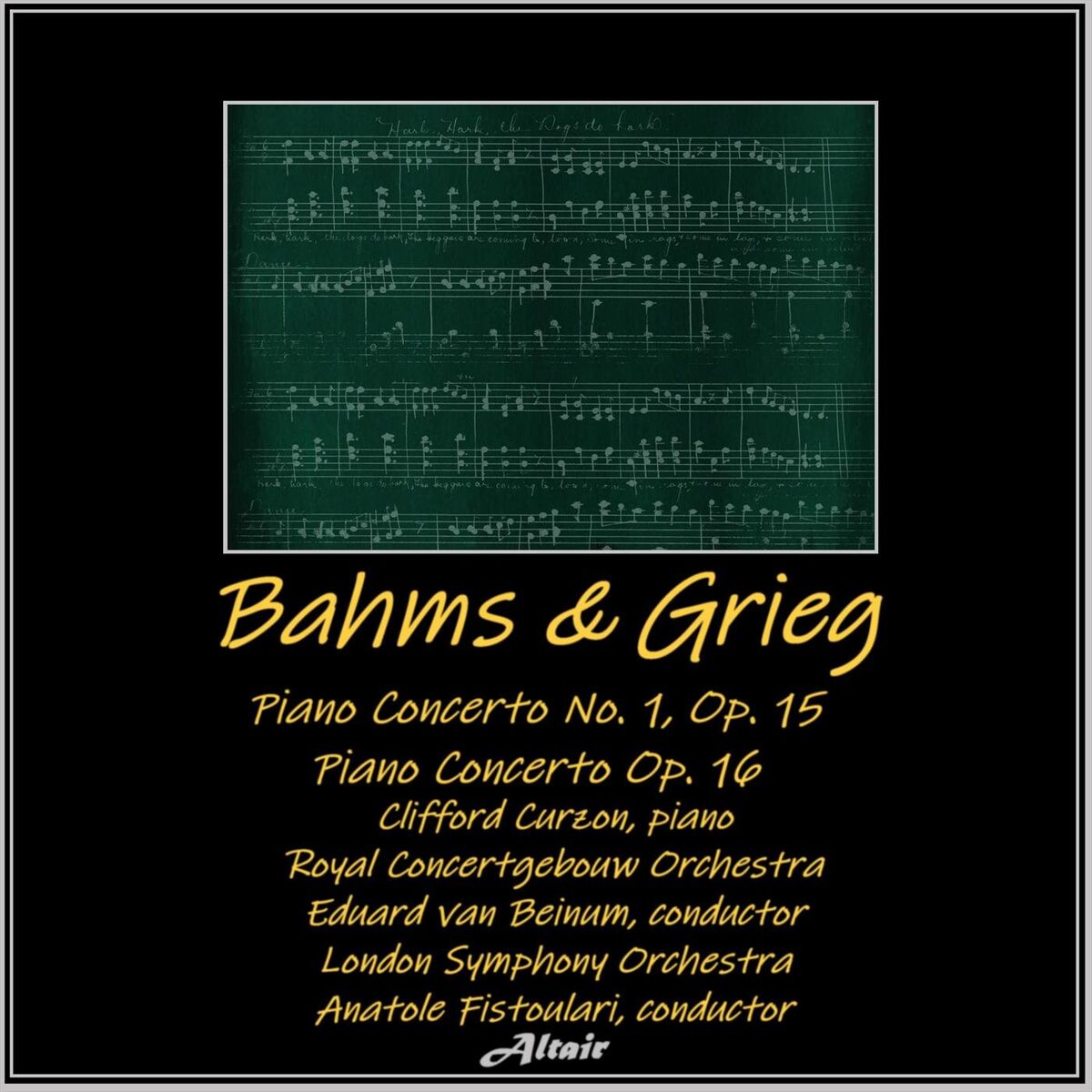 Album cover of Bahms & Grieg: Piano Concerto NO. 1, OP. 15 - Piano Concerto OP. 16