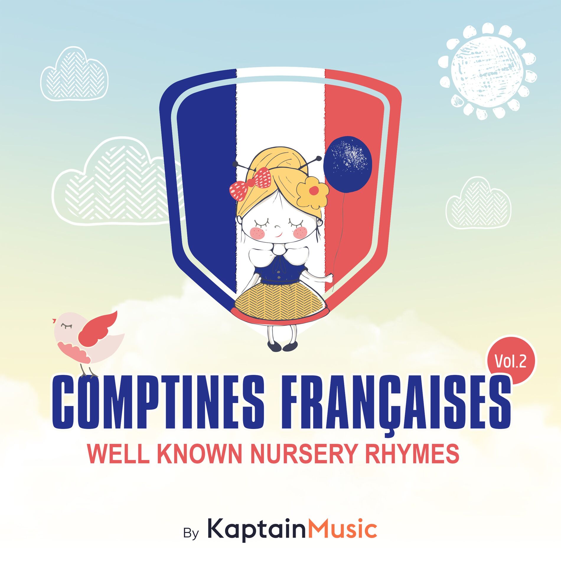 Album cover of Comptines françaises, Vol. 2 (Well Known Nursery Rhymes)