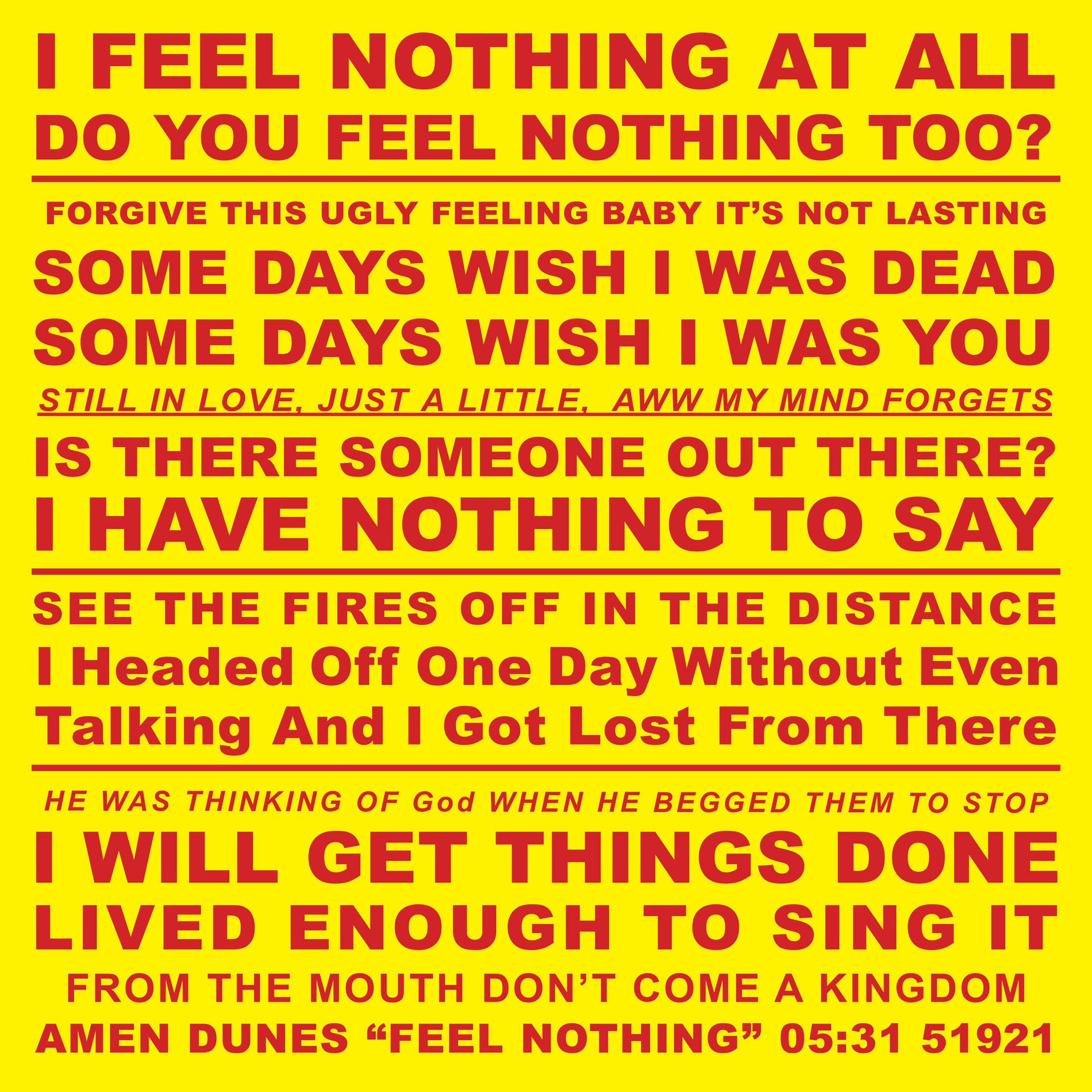 Album cover of Feel Nothing