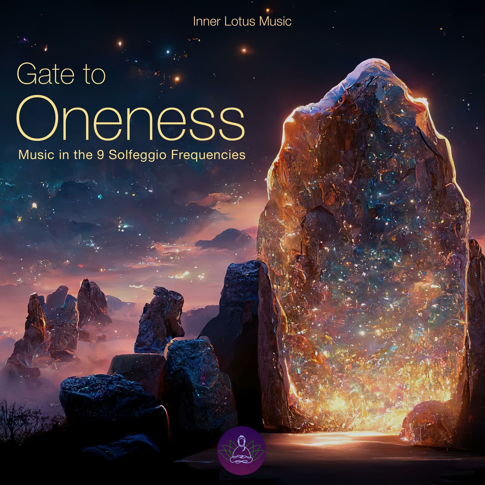 Album cover of Gate to Oneness (Music in the 9 Solfeggio Frequencies)