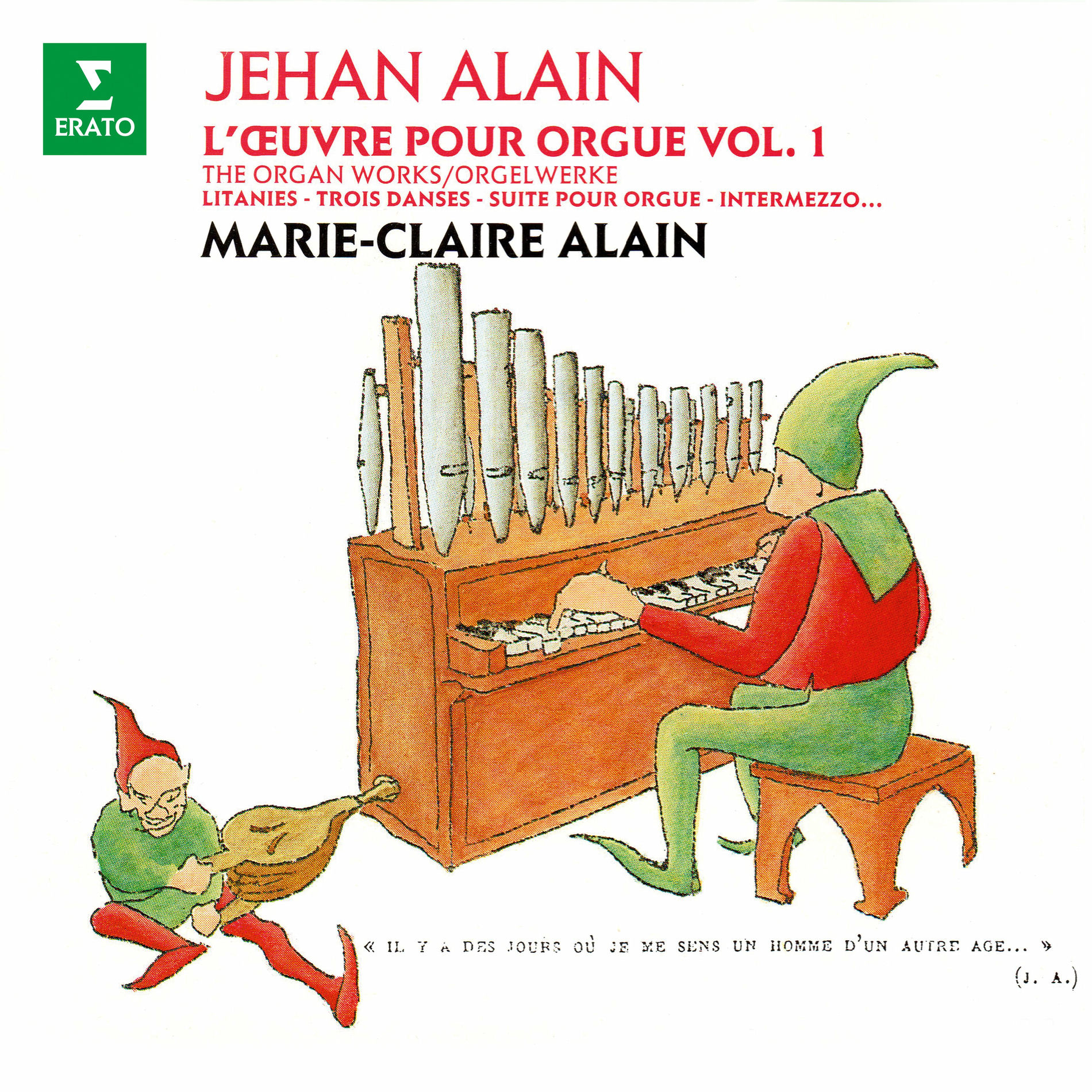 Album cover of Alain: L'œuvre pour orgue, vol. 1. Litanies, Trois danses, Intermezzo (À l'orgue de la cathédrale Saint-Christophe de Belfort)