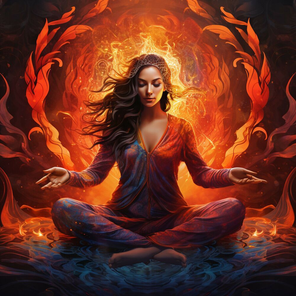 Picture of Serene Fireplace Yoga Ascent: Music in the Fireplace