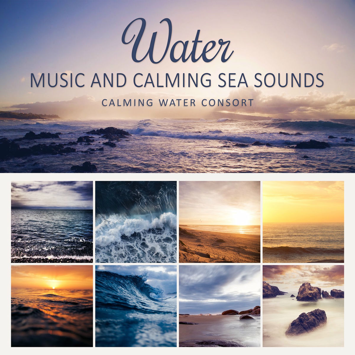 Album cover of Water Music and Calming Sea Sounds: 50 Zen Tracks, Music for Deep Sleep, Healing Sounds of Nature, Ocean Waves, Deep Rumble of the