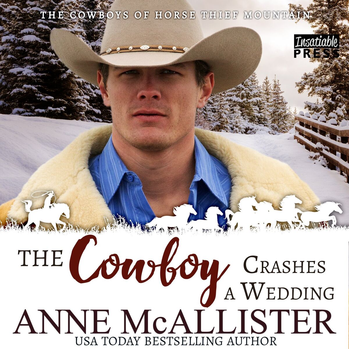 Album cover of The Cowboy Crashes a Wedding - Cowboys of Horse Thief Mountain, Book 3 (Unabridged)