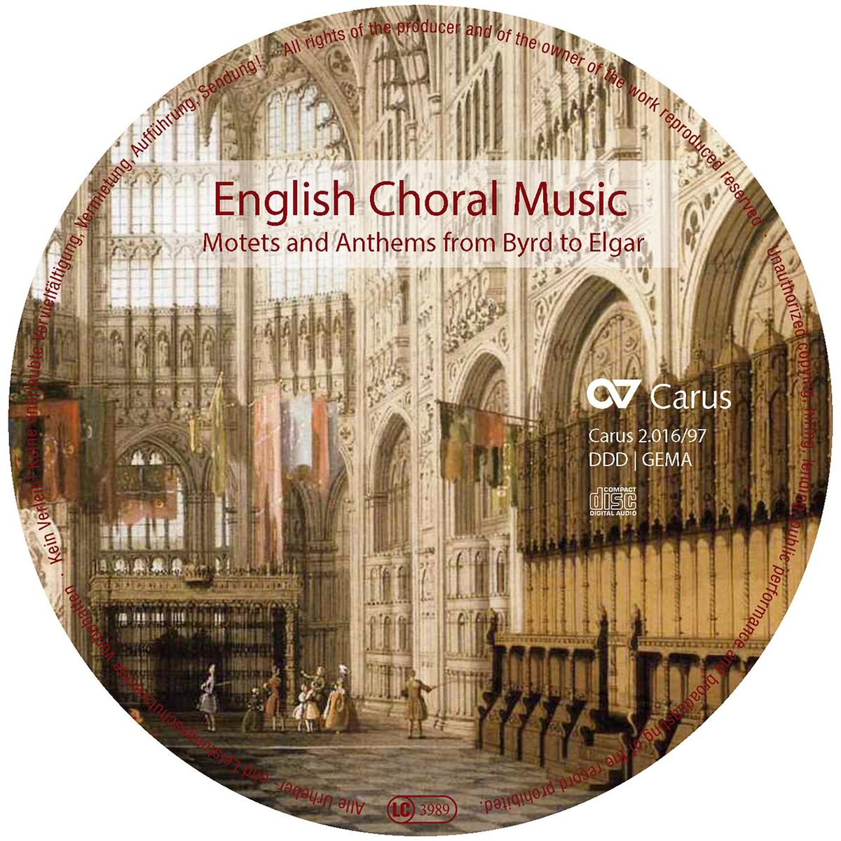 Album cover of English Choral Music. Motets and Anthems from Byrd to Elgar