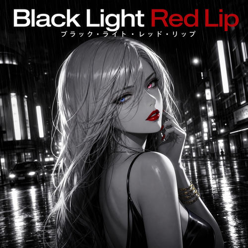 Black Light Red Lip