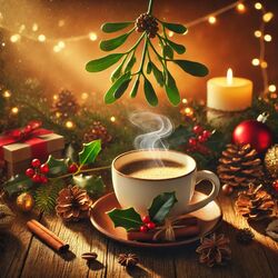 Cover of Saxophone & Holiday's Coffee: Warm Atmosphere