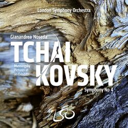 Cover of Tchaikovsky: Symphony No. 4 - Mussorsky: Pictures at an Exhibition