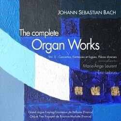 Cover of J.S. Bach: The Complete Organ Works, Vol. 5: Concertos, Fantaisies, Orgues de Béthune et de Bourron-Marlotte