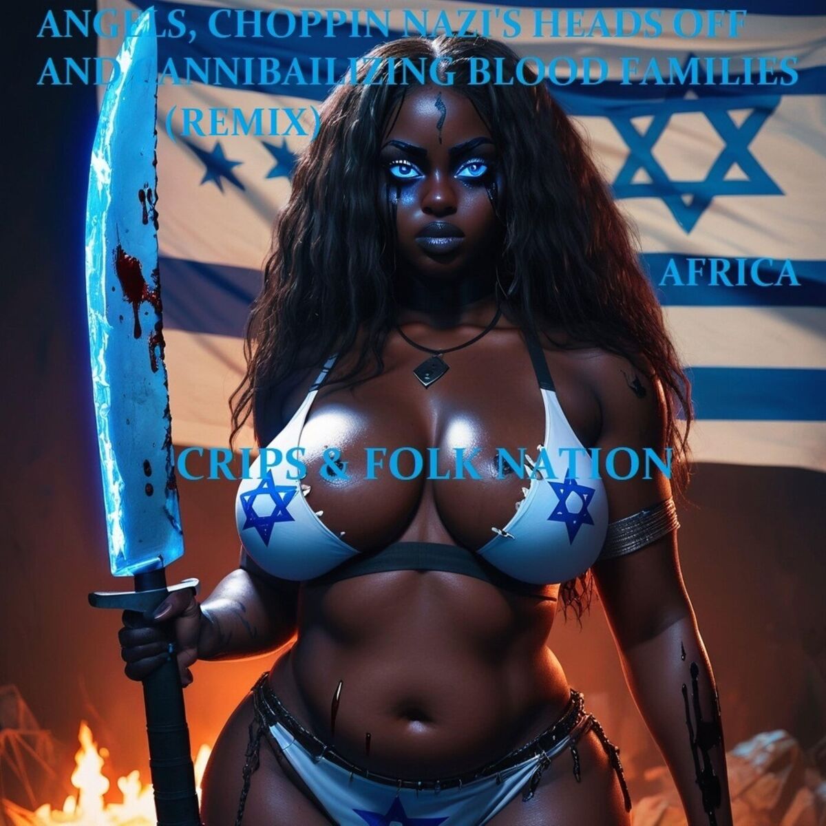 Album cover of Angels, Choppin Nazi's Heads off and Cannibailizing Blood Families (Remix)
