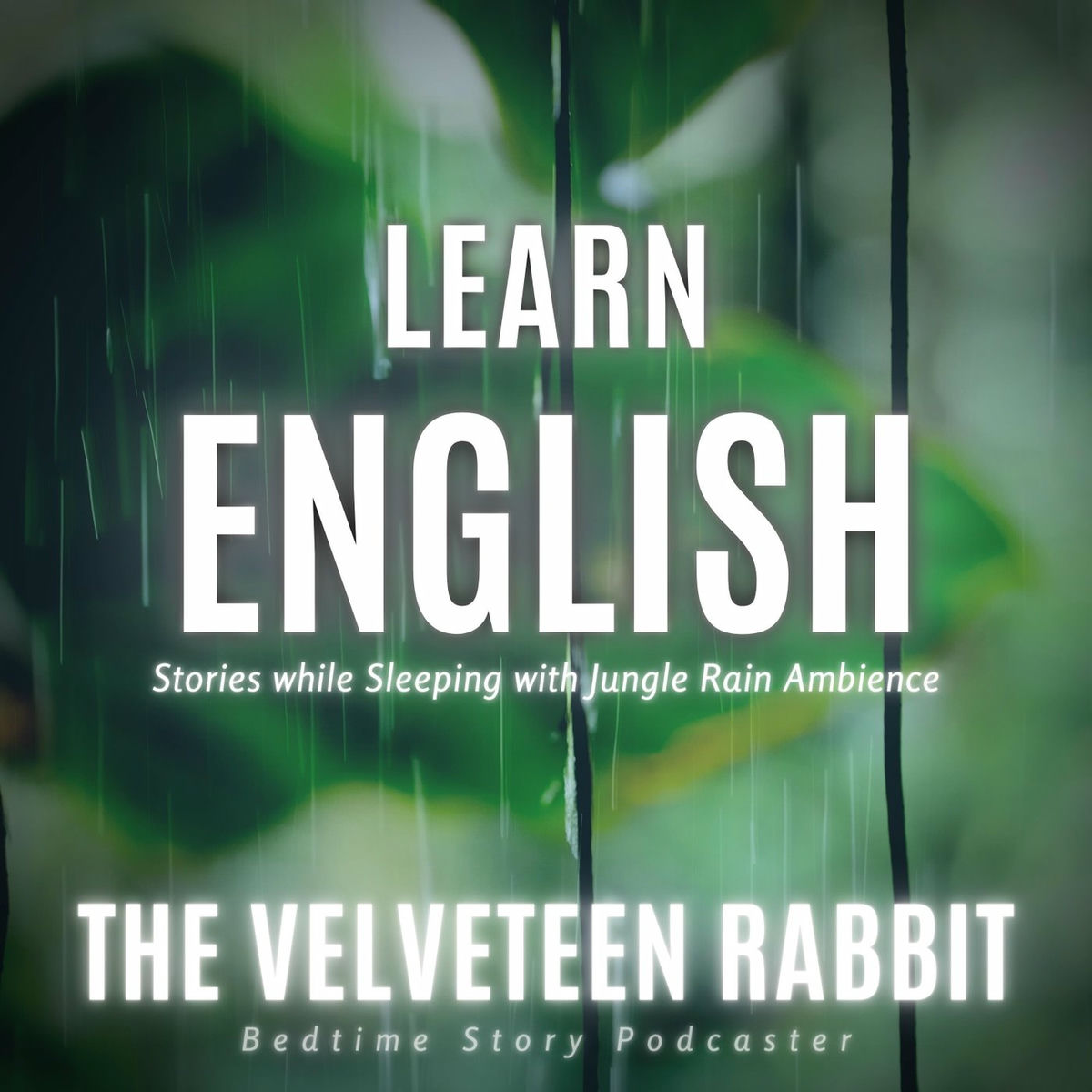 Album cover of Learn English Stories While Sleeping with Jungle Rain Ambience: The Velveteen Rabbit, Pt. 22