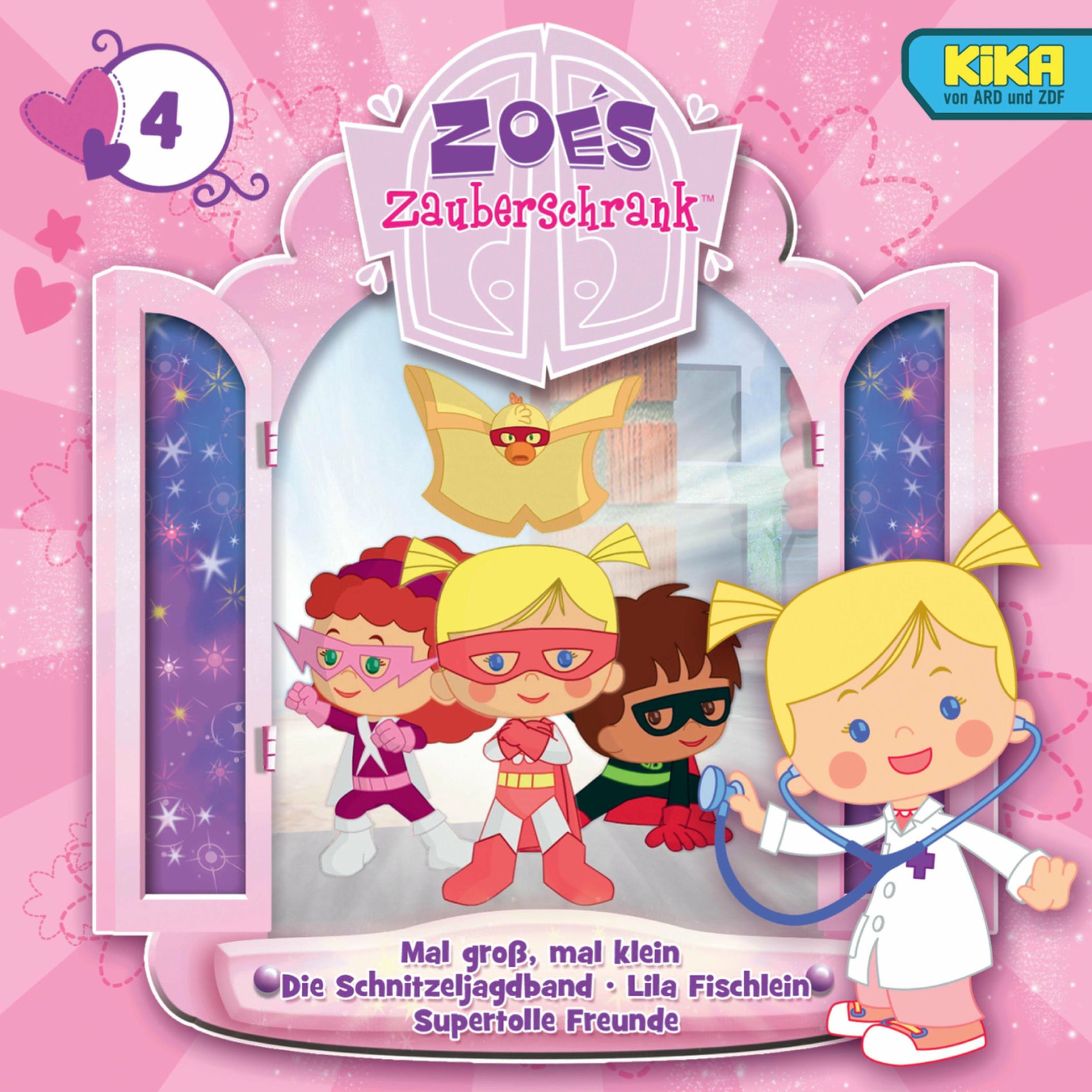 Album cover of 04: Mal groß, mal klein / Die Schnitzeljagband / Lila Fischlein / Supertolle Freunde