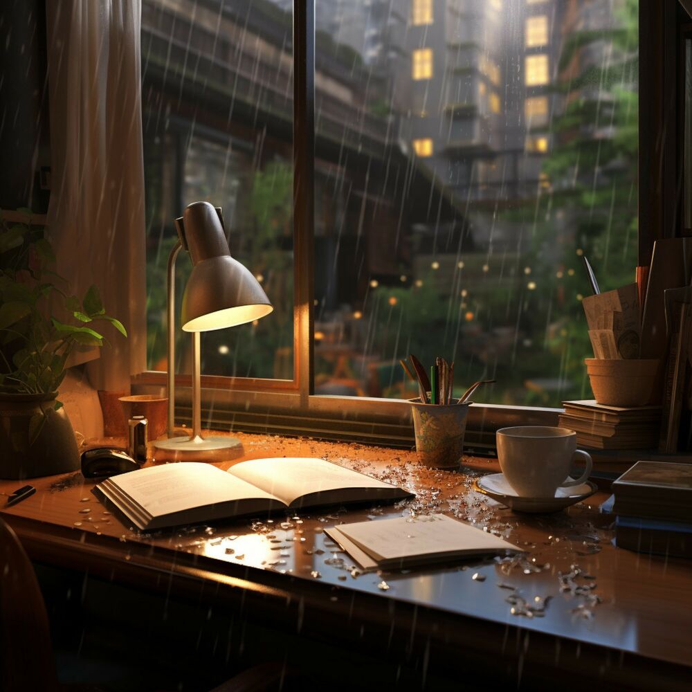 Picture of Rainy Study Ambiance: Drizzle's Academic Hymn