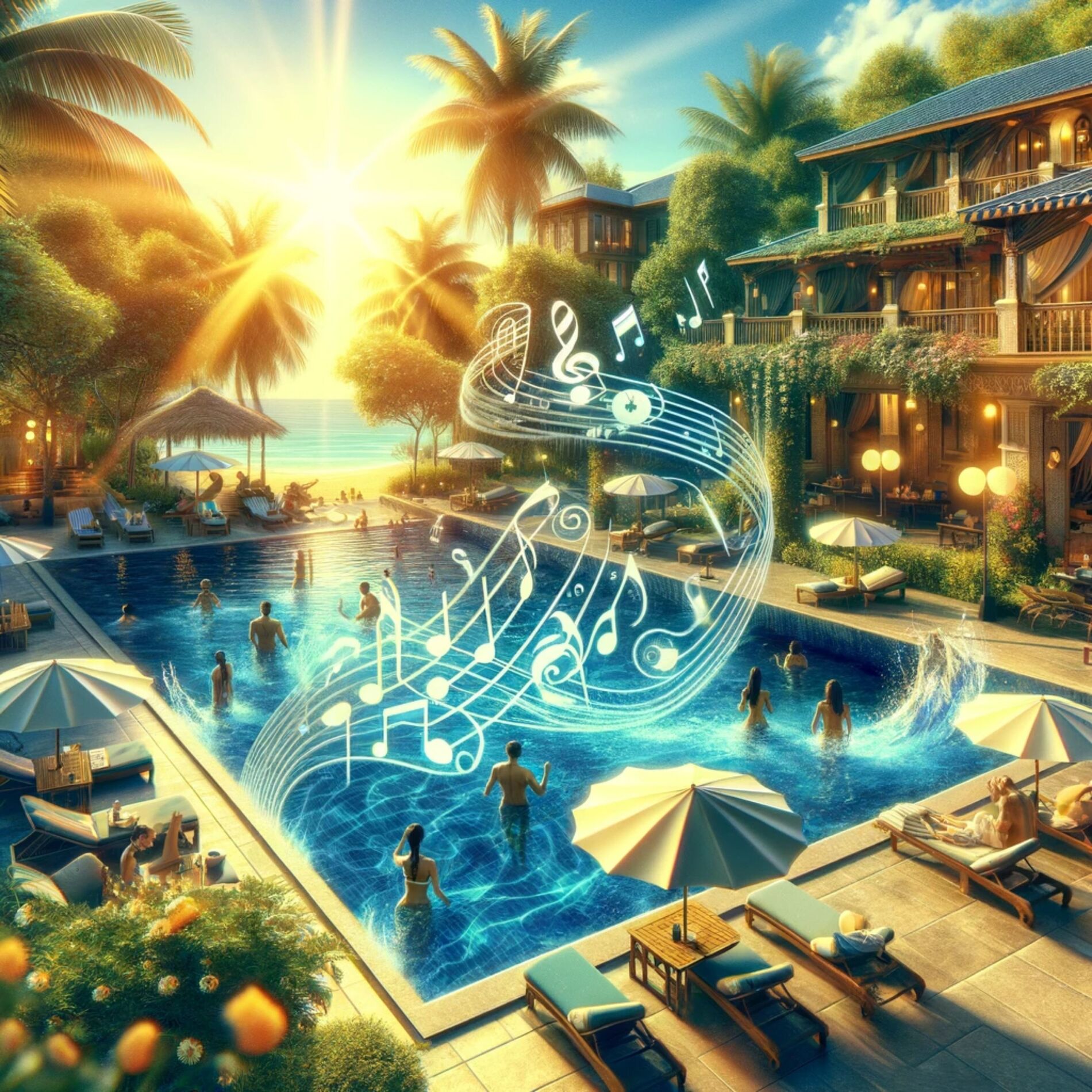 Album cover of Holiday Music: Chillout Music in Hot Swimming Pool