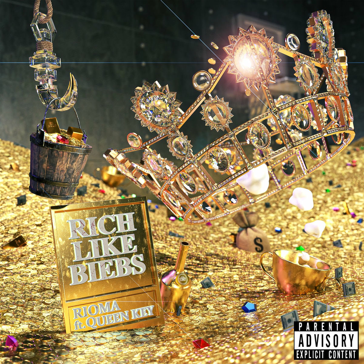 Album cover of Rich Like Biebs (feat. Queen Key)