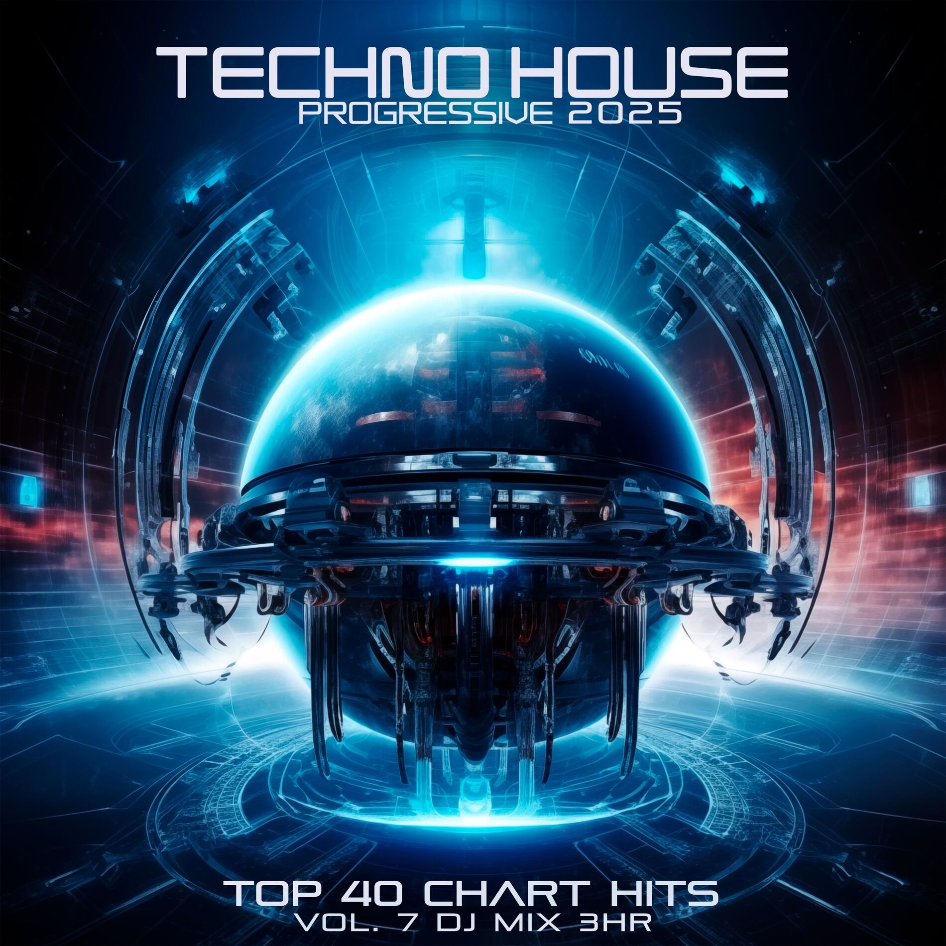 Album cover of Techno House Progressive 2025 Top 40 Chart Hits, Vol. 7 DJ Mix 3Hr