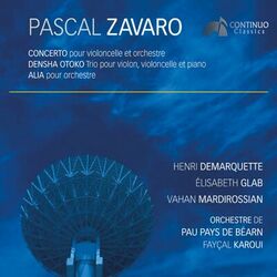 Cover of Concerto pour violoncelle et orchestre, Densha Otoko Trio pour violon, violoncelle et piano & Alia pour orchestre