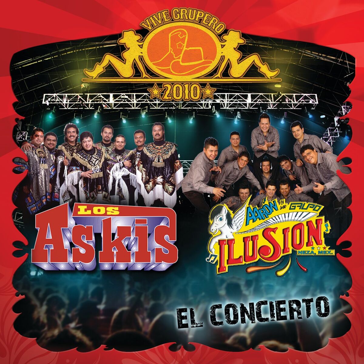 Album cover of Vive Grupero El Concierto: Los Askis / Aarón Y Su Grupo Ilusión (En Vivo México D.F. / 2010)