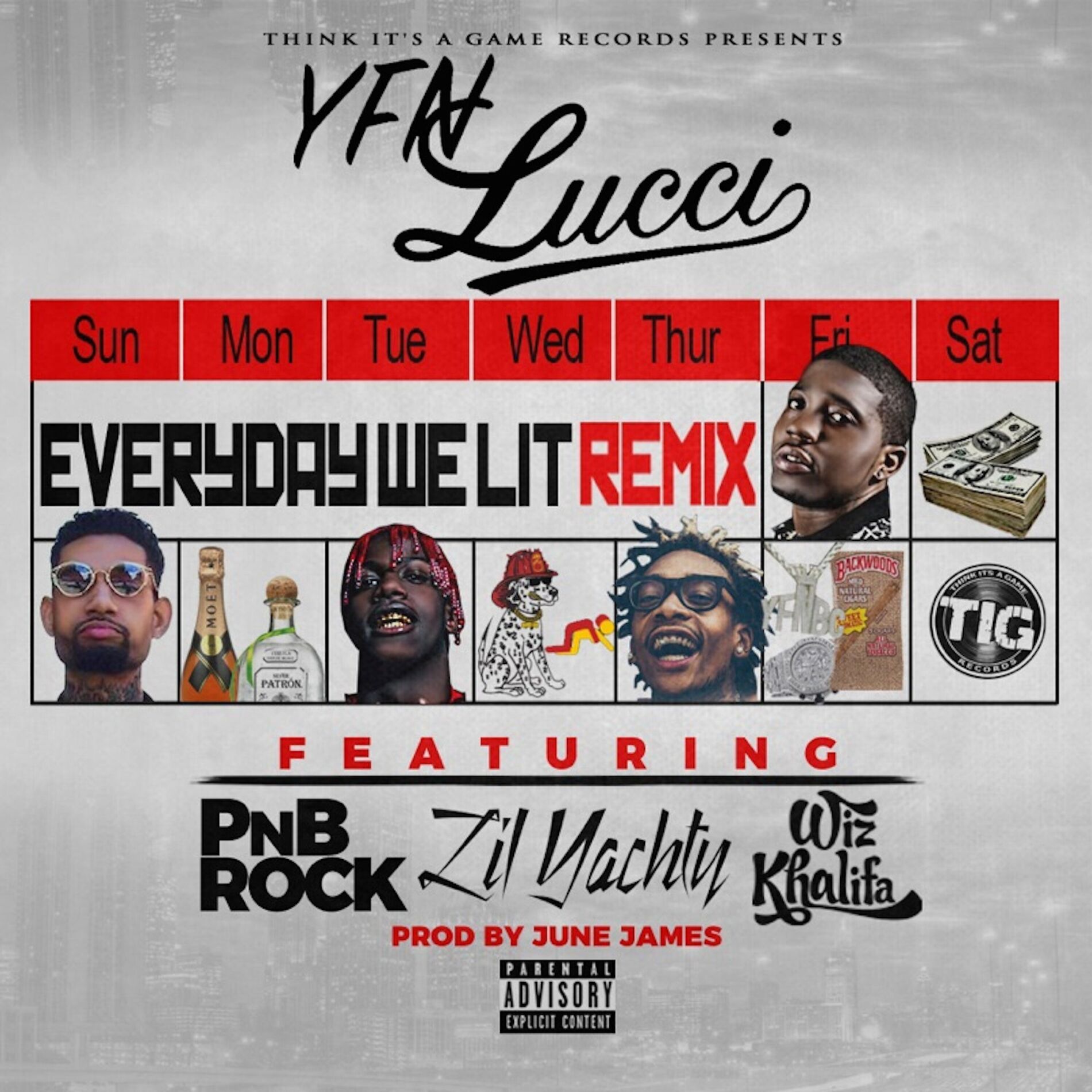 Album cover of Everyday We Lit (Remix) [feat. PnB Rock, Lil Yachty & Wiz Khalifa]