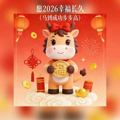 愿2026幸福长久 (马到成功步步高)