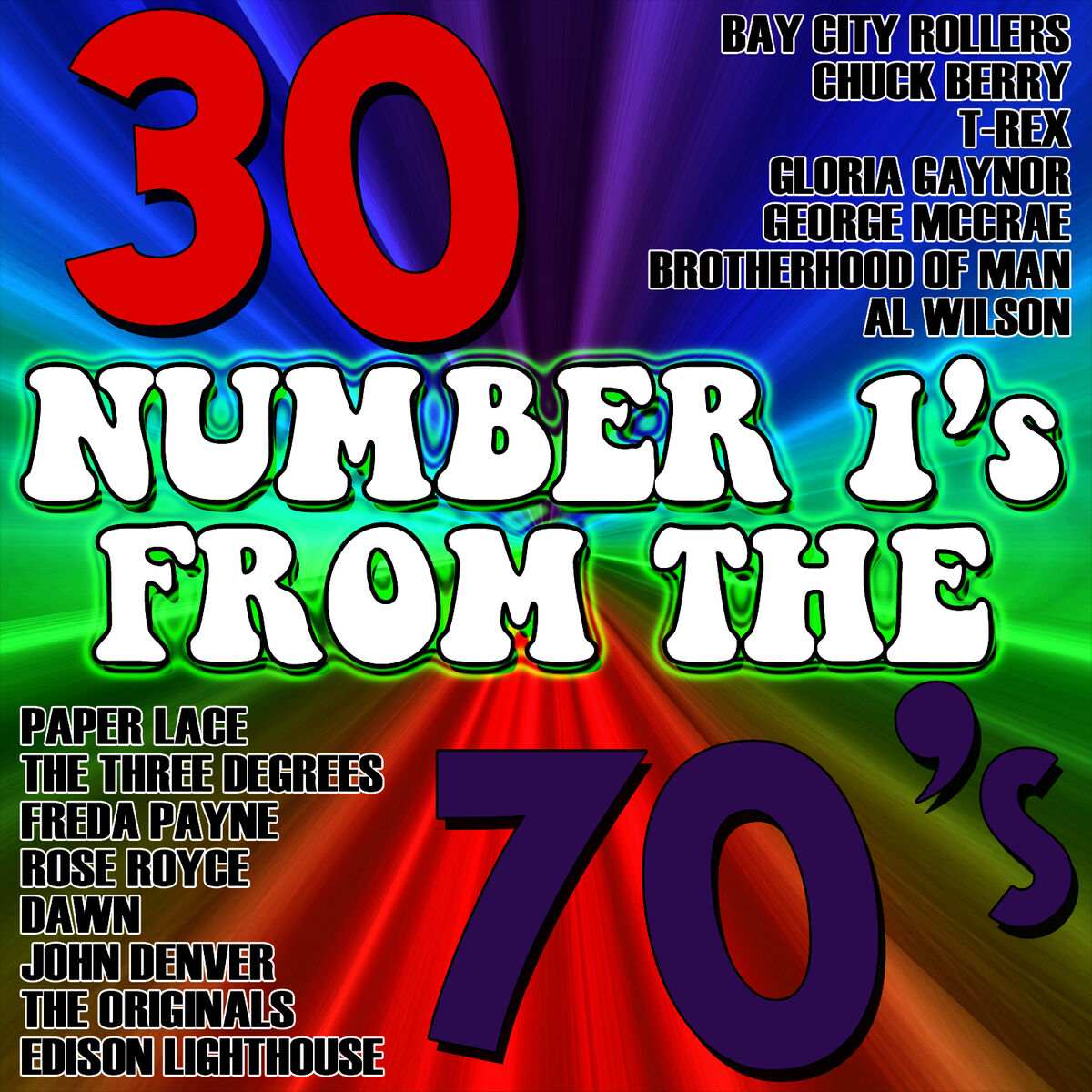 Album cover of 30 Number 1's from the 70's