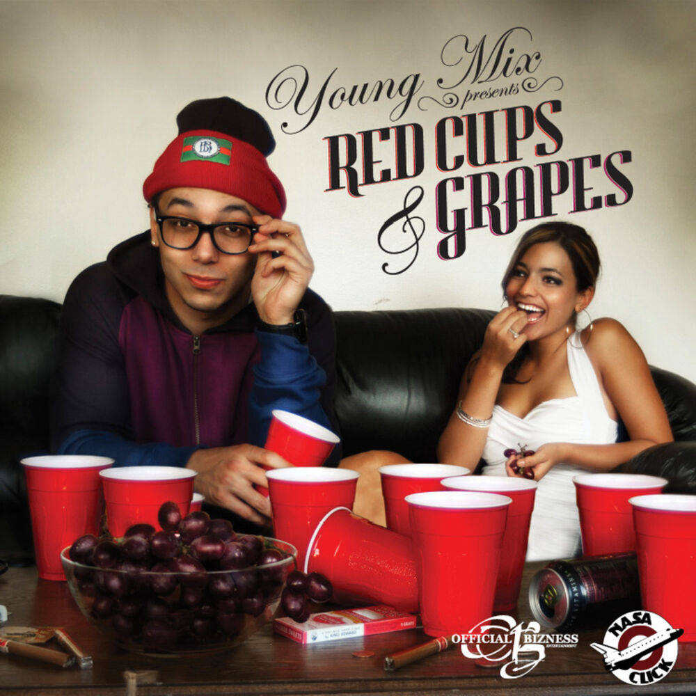 Picture of Red Cups and Grapes