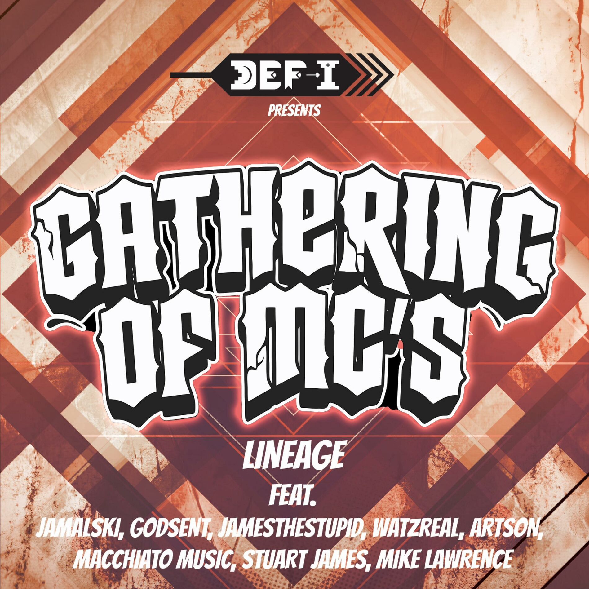 Album cover of Gathering of MCs Lineage (feat. Jamalski, Godsent, James The Stupid, Watzreal, Artson, Zay_islike, Barrach, Killa T & Mike Lawrenc