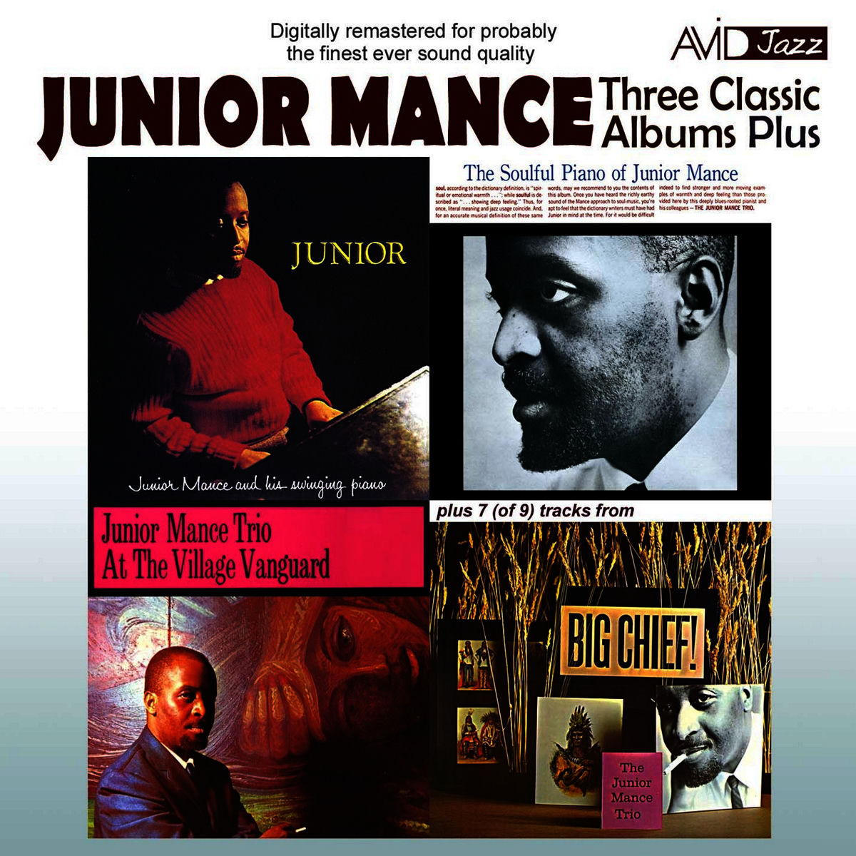 Album cover of Three Classic Albums Plus (Junior / The Soulful Piano of Junior Mance / At the Village Vanguard) [Remastered]