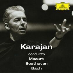 Cover of Karajan conducts Mozart, Beethoven & Bach