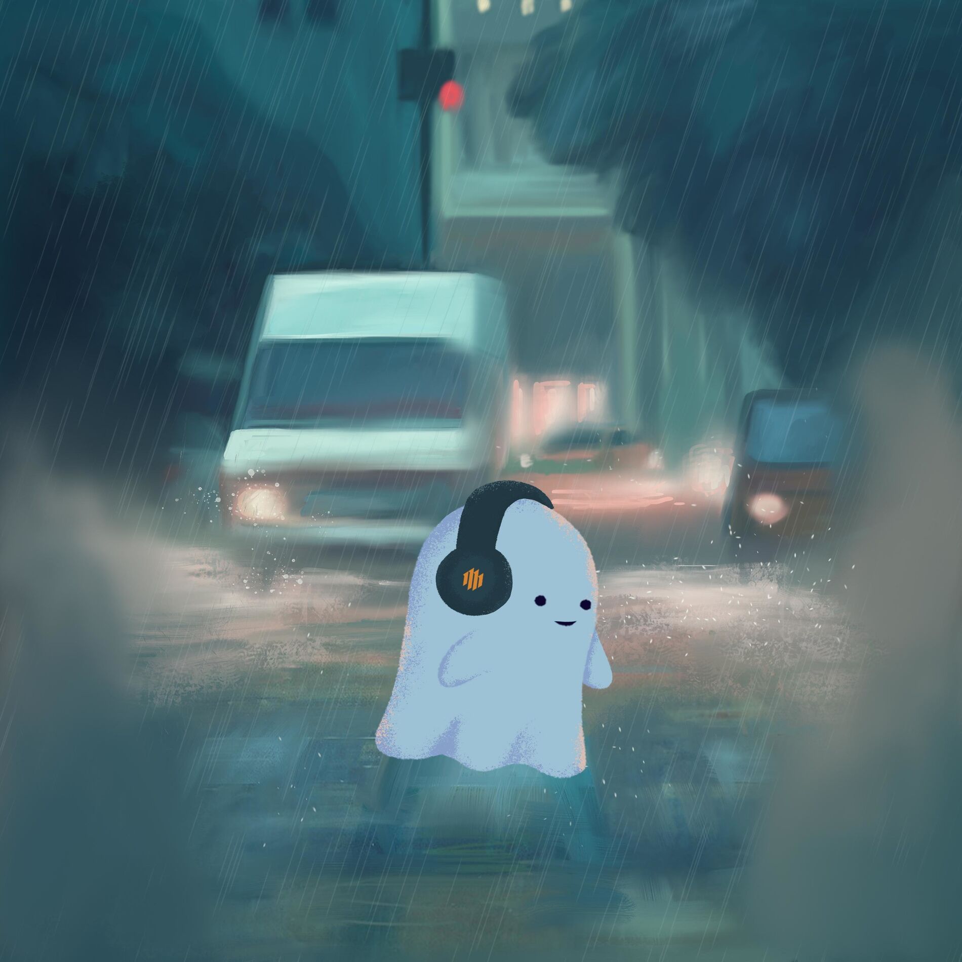 Album cover of rain sounds with lofi to help you sleep